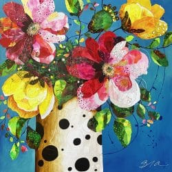 Behnaz_Ahmadian_Pink-Lemodade-Poppies_Mixed-Media