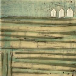 MMessenger_3-houses-on-e.mono_6x6_encaustic