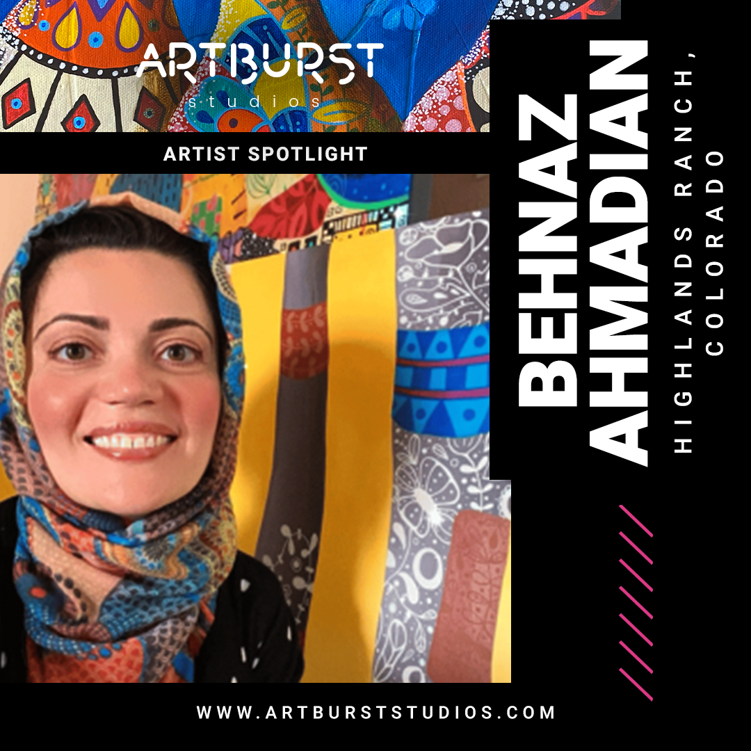 Get to know artist Behnaz Ahmadian from Highlands Ranch, Colorado, as she prepares to release a collection of all new pieces for the latest virtual art show experience from Artburst Studios!