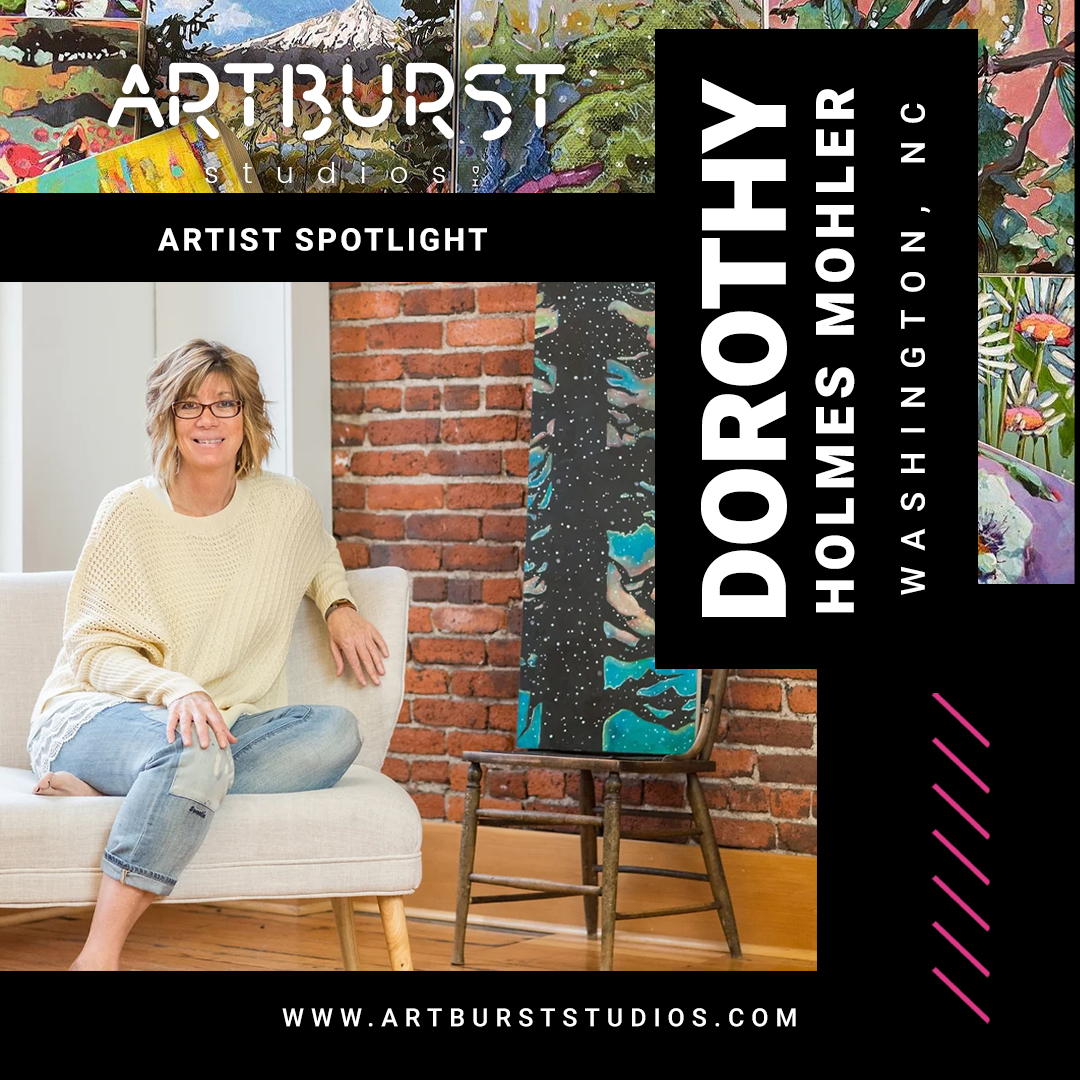 With an artistic background spanning over 25 years, the story of Dorothy Mohler’s journey as an artist is as captivating as her creations. Brought up by parents who nurtured her love for art and nature, Dorothy has traveled extensively, absorbing the beauty of diverse landscapes and cultures, and channeling that inspiration into her work.