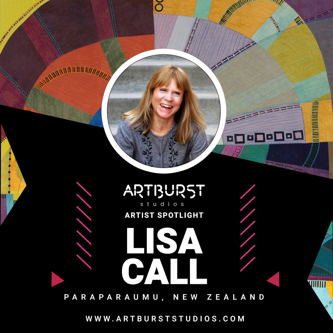 Get to know textile artist Lisa Call from New Zealand as she prepares to release her newest collection in the latest virtual art show experience from Artburst Studios!