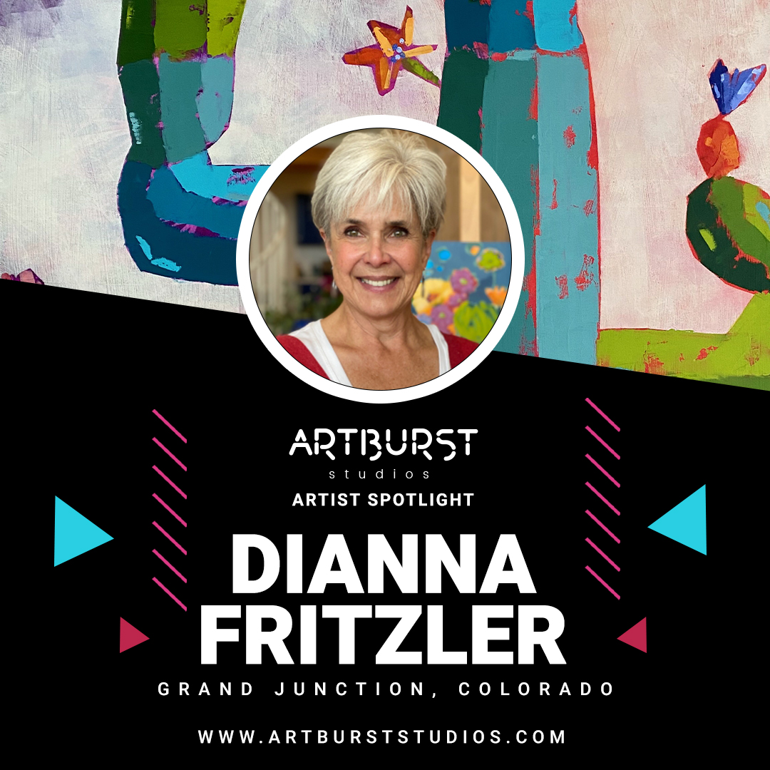 Get to know painter Dianna Fritzler from Grand Junction, Colorado as she prepares to release her incredible new collection for the latest virtual art show experience from Artburst Studios!