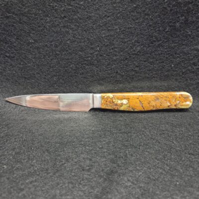 Parker Petrified Wood and 67-Layer Japanese Damascus Steel Paring Knife