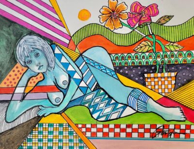 RECLINING BLUE NUDE