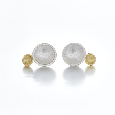 Cirrus silver & gold studs