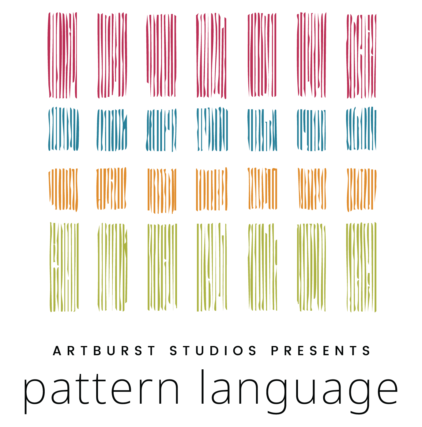 Pattern Language - an Artburst Studios online art show, October 28 to November 11, 2026